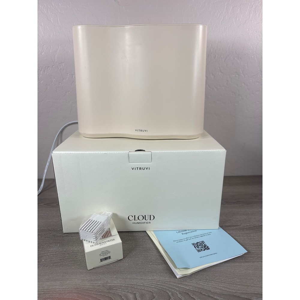 VITRUVI Cloud Large Humidifier for Bedroom 600 Sq Ft Cool Mist 24 HR Run Time